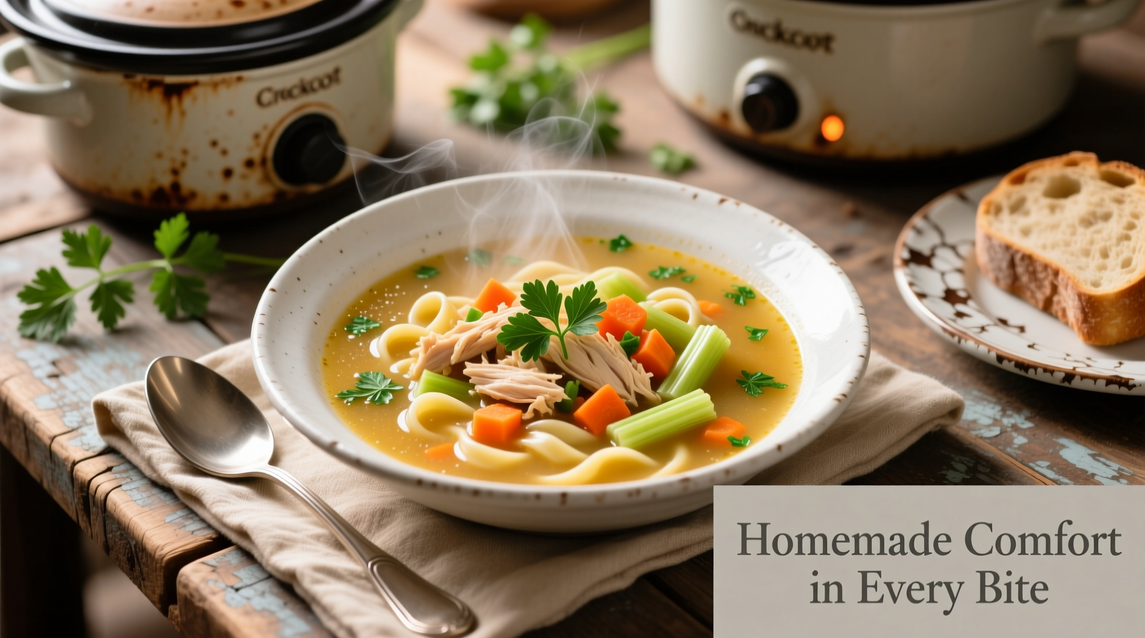Crockpot Chicken Noodle Soup Recipe for 6 Servings: A Slow-Simmered Classic with Expert Precision