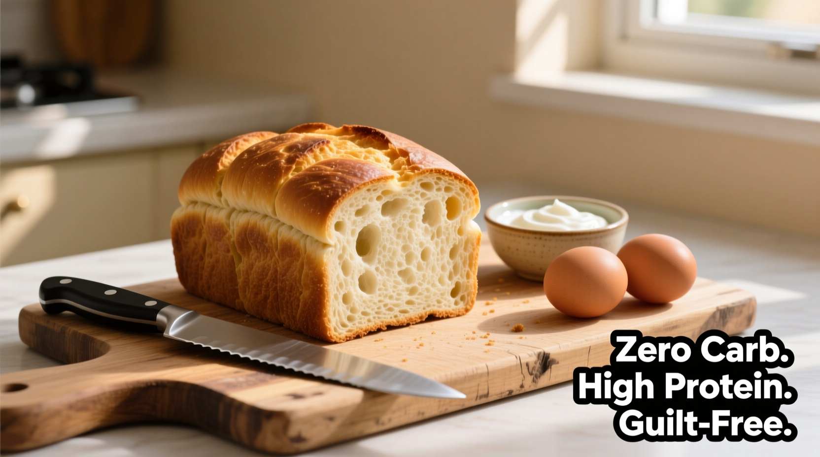 Easy Zero Carb Yogurt Bread with Greek Yogurt and Eggs Recipe: The Ultimate Protein-Packed, Guilt-Free Loaf